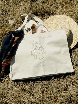 coton biologique bio imprimé france blanc minimaliste éthique mode équitable éco responsable tote bag shopping bag sac grand format sac de plage sac de courses