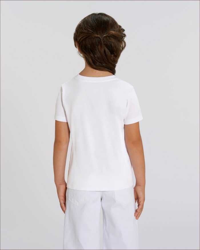Tee-shirt coton biologique bio brodé france broderie t-shirt blanc minimaliste éthique mode équitable éco responsable enfant personnalisé sur mesure stanley stella