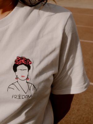 Tee-shirt Brodé Freeda - Frida Kahlo