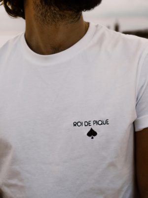 Tee-shirt brodé roi de pique
