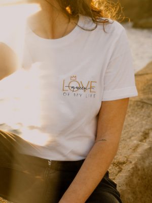 tee-shirt brodé Queen - LOVE - of my life Freddie Mercury