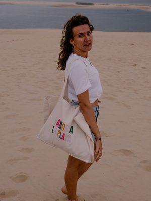 Shopping bag en coton recyclé sac Personnalisé brodé - Illustration réalisée à partir d'une photo