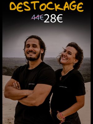 Tee-shirt Noir MIXTE manches courtes - Texte Brodé & Personnalisé