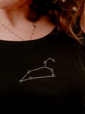 Tee-shirt ASTRO LION - Manches longues - Femme - NOIR - S